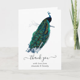 Vintages Peacock Fantasy-Foto Dankeskarte