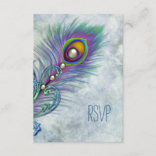 Vintages Peacock-UAWG RSVP Karte