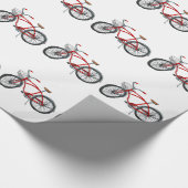 Vintages Pedal-Power-Fahrrad-Zeichnen Geschenkpapier (Ecke)