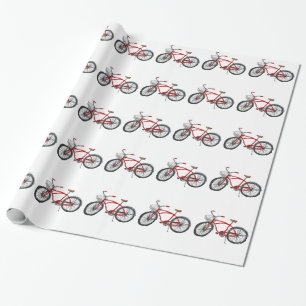 Vintages Pedal-Power-Fahrrad-Zeichnen Geschenkpapier