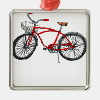 Vintages Pedal-Power-Fahrrad-Zeichnen Ornament Aus Metall