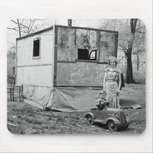 Vintages Pendelauto in der Großen Depression der 1 Mousepad