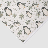 Vintages Penguin-Weihnachtsmuster Seidenpapier (Ausschnitt)
