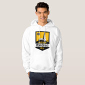 Vintages Penn Drake Bewegungsölzeichen Hoodie (Vorne ganz)