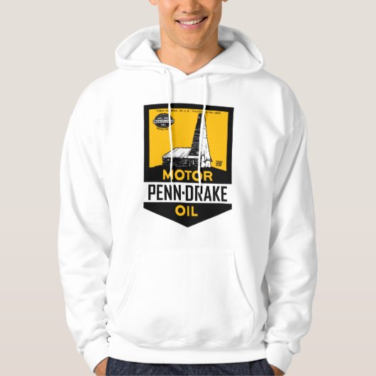 Vintages Penn Drake Bewegungsölzeichen Hoodie (Vorderseite)