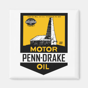 Vintages Penn Drake Motorenölzeichen Magnet