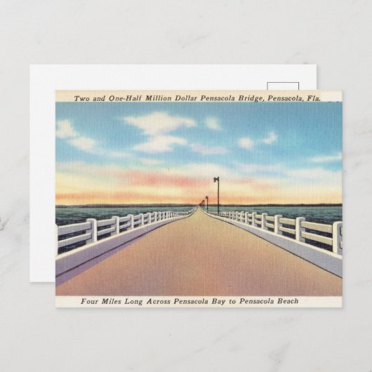 Vintages Pensacola, Florida Postkarte (Vorne/Hinten)