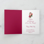 Vintages Peony-Blume-Buch für den Muttertag Karte (Innenseite)