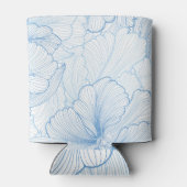 Vintages Peony: Blumenmuster - nahtloses Muster Dosenkühler (Rückseite)