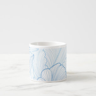 Vintages Peony: Blumenmuster - nahtloses Muster Espressotasse