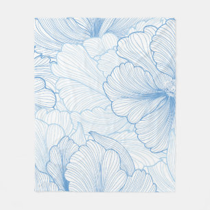 Vintages Peony: Blumenmuster - nahtloses Muster Fleecedecke