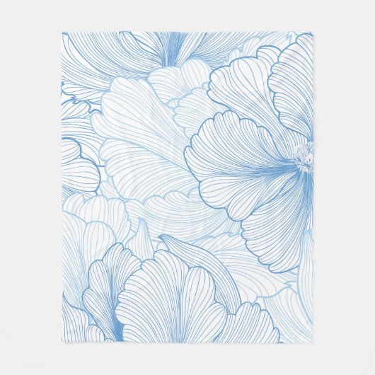 Vintages Peony: Blumenmuster - nahtloses Muster Fleecedecke (Vorderseite)