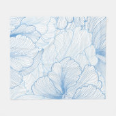 Vintages Peony: Blumenmuster - nahtloses Muster Fleecedecke (Vorderseite (Horizontal))