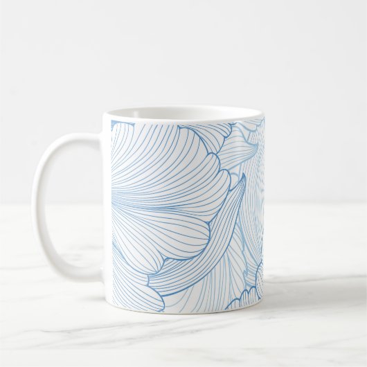 Vintages Peony: Blumenmuster - nahtloses Muster Kaffeetasse (Links)