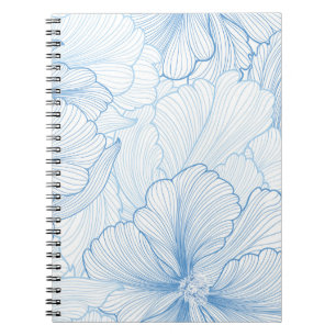 Vintages Peony: Blumenmuster - nahtloses Muster Notizblock