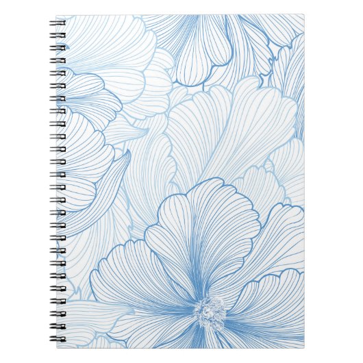 Vintages Peony: Blumenmuster - nahtloses Muster Notizblock (Vorderseite)