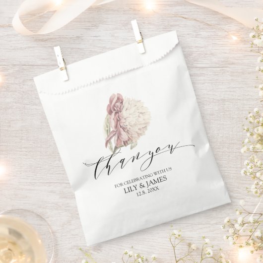 Vintages Peony Botanische Kunst, Dichtung und Musi Geschenktütchen (Ausgeschnitten)