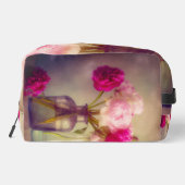 Vintages Peony Bouquet in Glass Vases Waschbeutel (Rückseite)