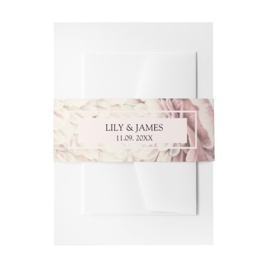 Vintages Peony Einladungsbanderole (Vorderseite Beispiel)