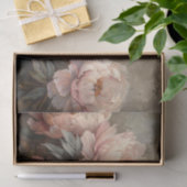 Vintages Peony Painting Blush Pink Decoupage Seidenpapier (Geschenk)