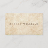 Vintages Pergament antikes Papier rustikal Visitenkarte (Vorderseite)