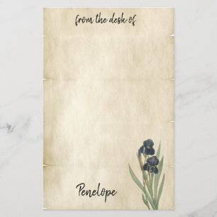 Vintages Pergament Botanische Irische mit Namen Briefpapier