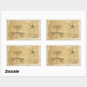 Vintages Pergament Collage Scrapbook Rechteckiger Aufkleber (Blatt)