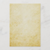 Vintages Pergament Elegante Hochzeiten Details Begleitkarte (Rückseite)