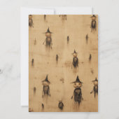 Vintages Pergament Erwachsenes Gotisches Halloween Einladung (Rückseite)