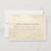 Vintages Pergament Extravagant Storybook Schriftar Einladung (Rückseite)