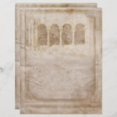 Vintages Pergament im frühen Mittelalter (Vorne/Hinten)