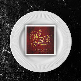 Vintages Pergament, Kalligrafie "'Wir haben es gem Serviette