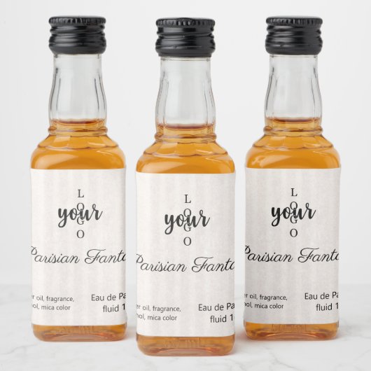 Vintages Pergament-Logo-Parfüm Alkoholflaschenetikett (Flaschen)