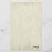 Vintages Pergament Look Grunge Textur Monogramm Briefpapier (Vorderseite)