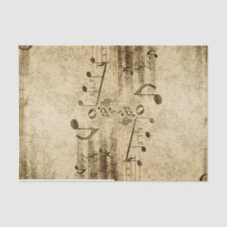 Vintages Pergament - Musikalisches Notenpapier Seidenpapier