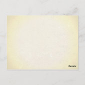 Vintages Pergament-Papier für die Hochzeitskarte d Postkarte (Rückseite)