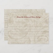 Vintages Pergament Personalisierte Rezeptionskarte Postkarte (Vorne/Hinten)