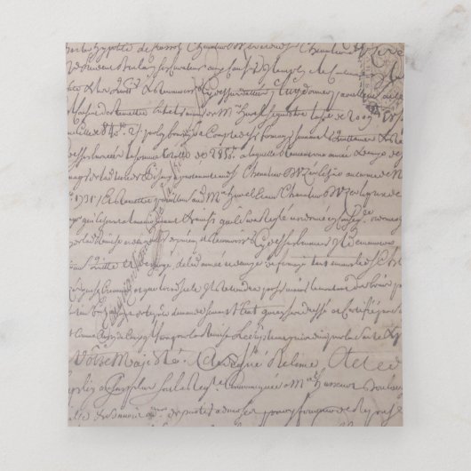 Vintages Pergament | Rosa Platzkarte (Innenseite Aufgefaltet)