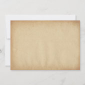 Vintages Pergament-rustikale Hochzeits-Einladungen Einladung (Rückseite)