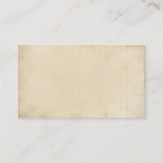 Vintages Pergament Visitenkarte (Rückseite)
