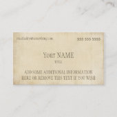 Vintages Pergament Visitenkarte (Vorderseite)