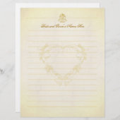 Vintages Pergamentpapier Hochzeitstornenseiten (Vorne/Hinten)