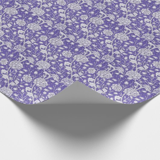 Vintages Periwinkle-Muster Geschenkpapier (Ecke)