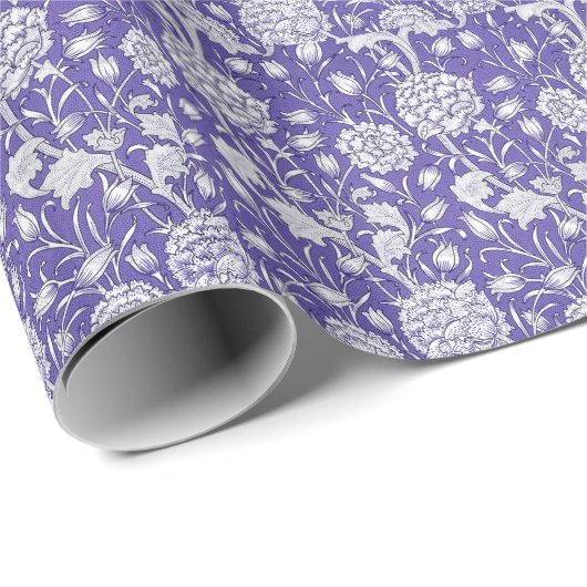 Vintages Periwinkle-Muster Geschenkpapier (Rolleneckpunkt)