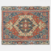 Vintages Perserstil-Ziermuster Fleecedecke (Vorderseite (Horizontal))