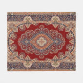 Vintages Perserstil-Ziermuster Fleecedecke (Vorderseite (Horizontal))