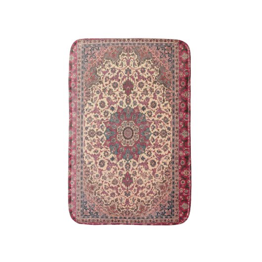 Vintages Perserteppichmuster Badematte (Vorderseite Vertikal)