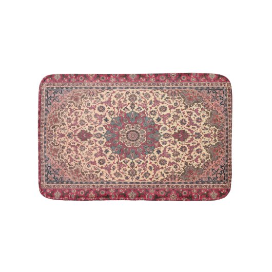 Vintages Perserteppichmuster Badematte (Vorderseite)