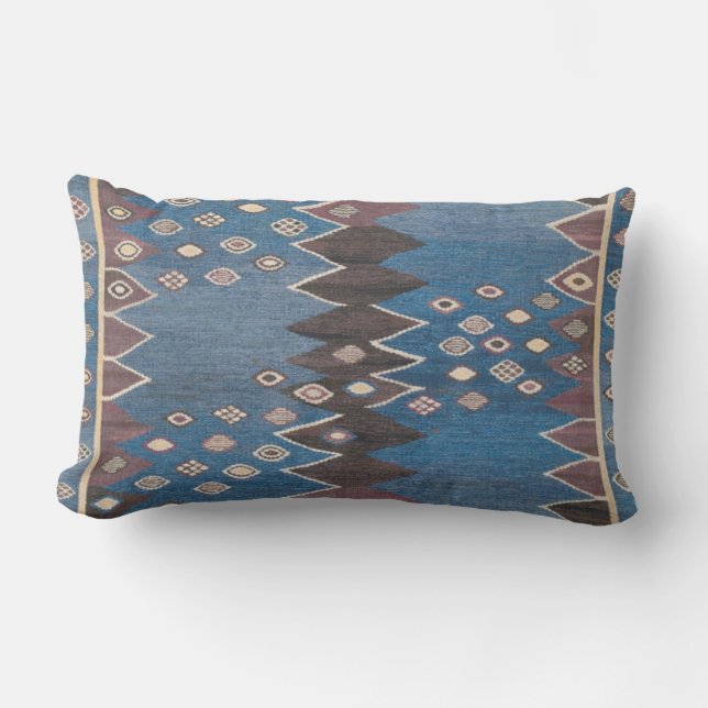 Vintages Perserteppichmuster mit orientalischem Ak Lendenkissen (Vorderseite)