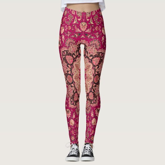 Vintages Persisches Floral-Muster Leggings (Vorderseite)
